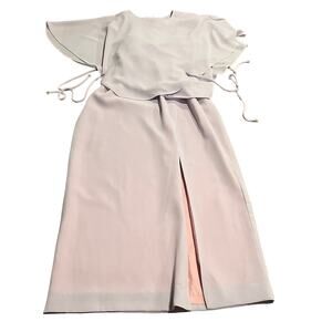 Vintage Julian Wilder By Ann Hobbs Violet Maxi Blouse & Skirt Set Size 12